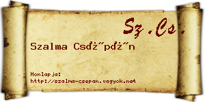 Szalma Csépán névjegykártya